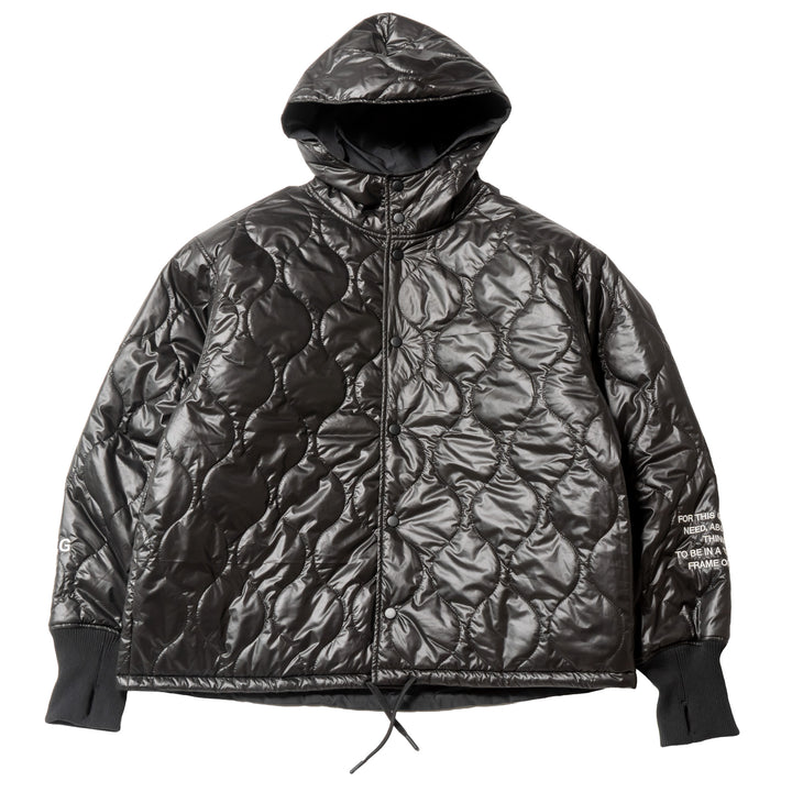 NYLON REVERSIBLE HOOD JACKET, BLACKxBLACK