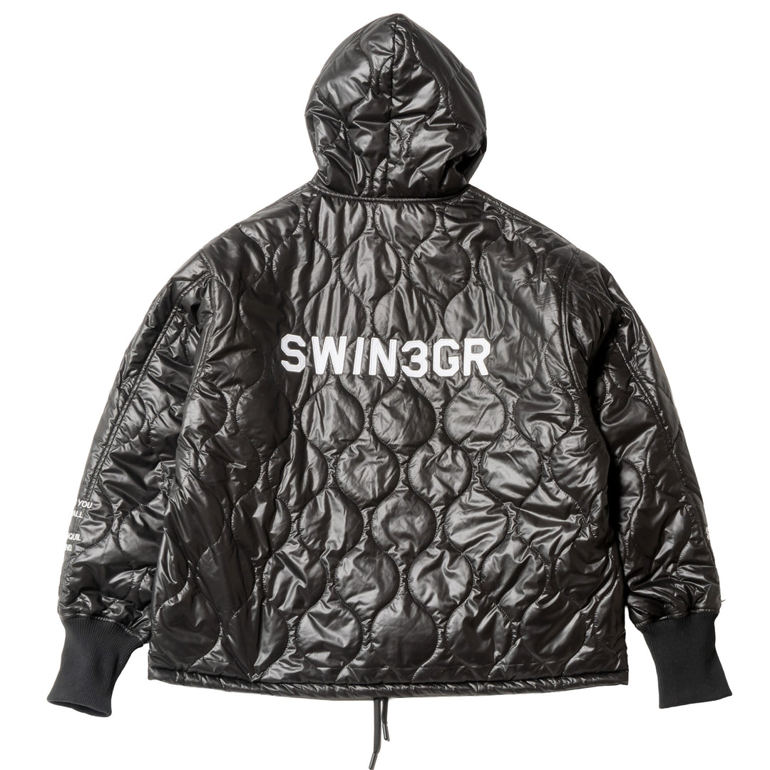 NYLON REVERSIBLE HOOD JACKET, BLACKxBLACK