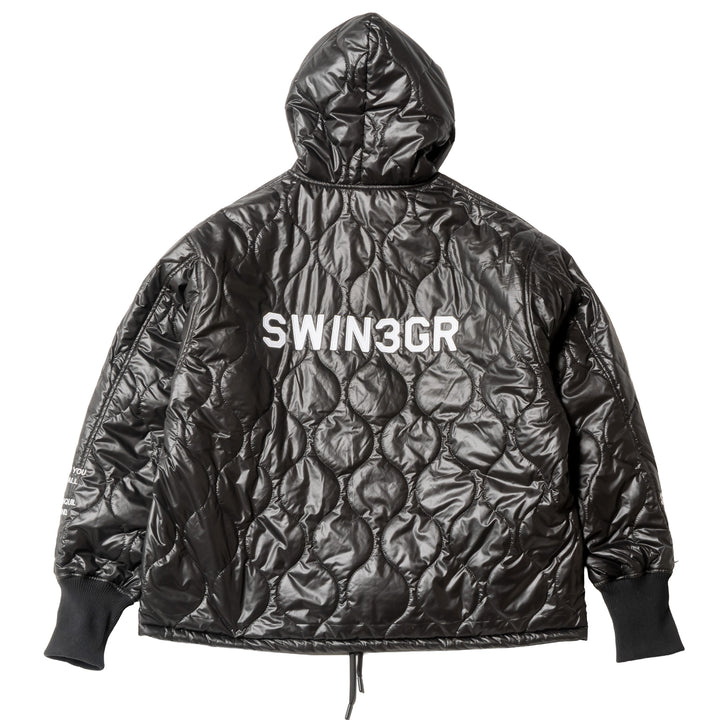 NYLON REVERSIBLE HOOD JACKET, BLACKxBLACK