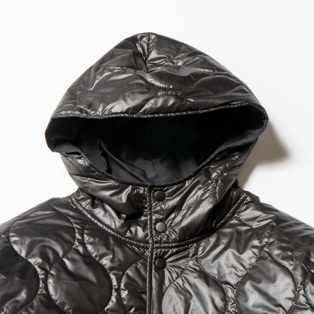 NYLON REVERSIBLE HOOD JACKET, BLACKxBLACK