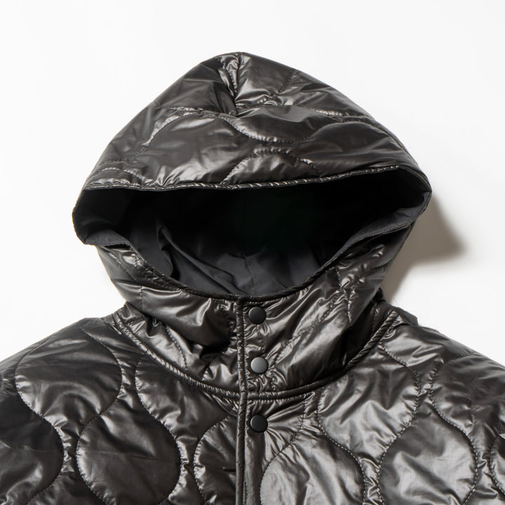 NYLON REVERSIBLE HOOD JACKET, BLACKxBLACK