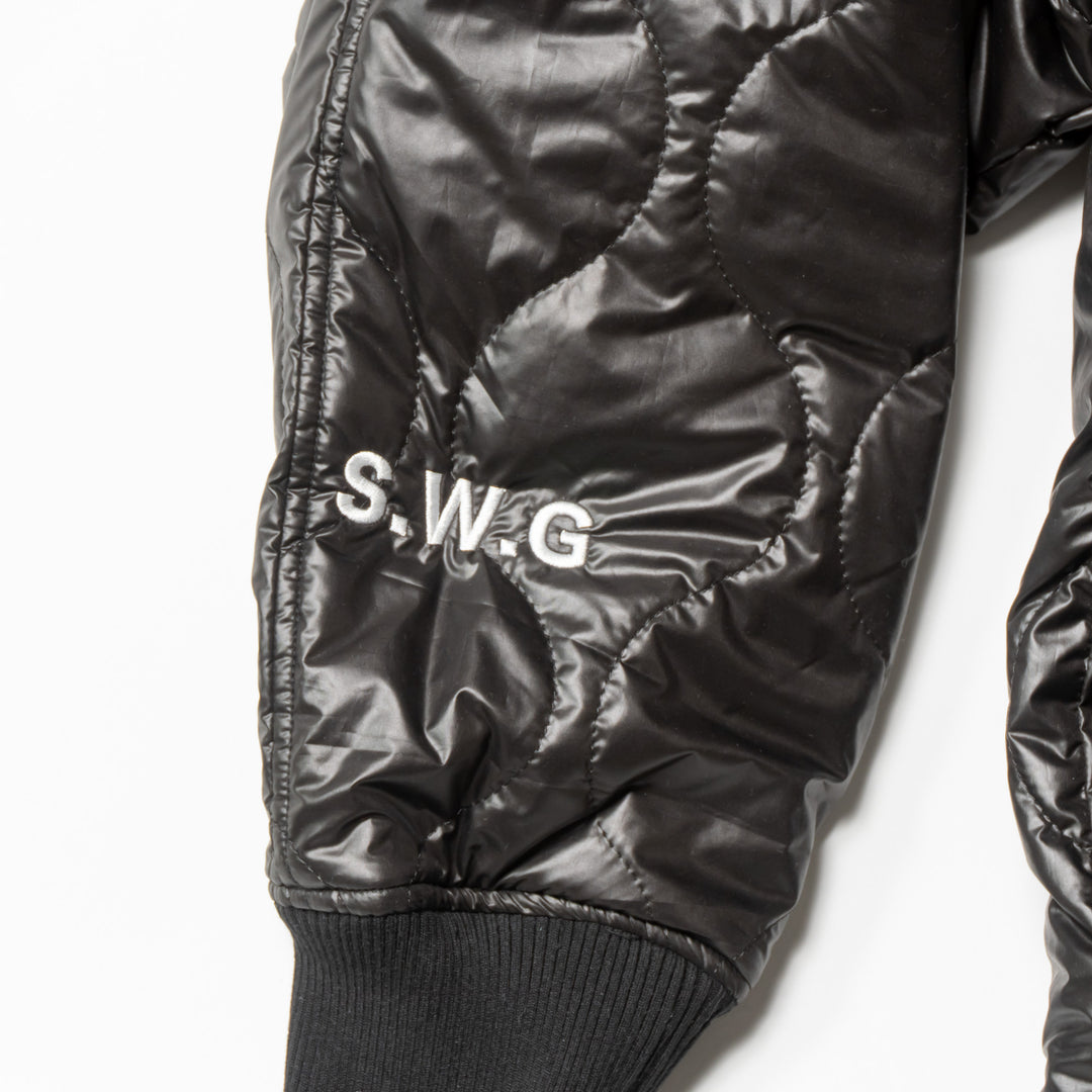 NYLON REVERSIBLE HOOD JACKET, BLACKxBLACK