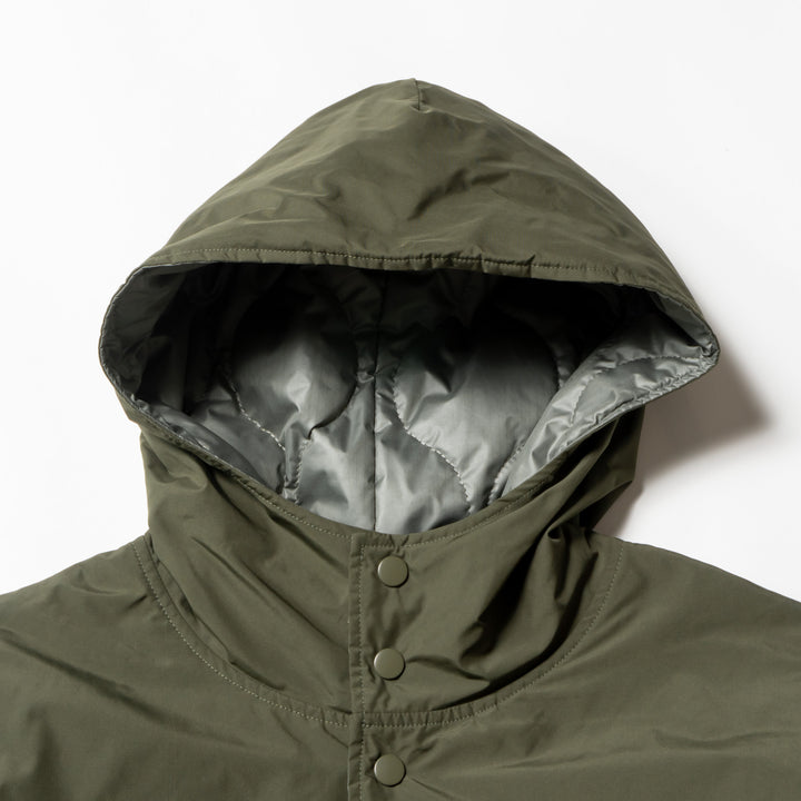 NYLON REVERSIBLE HOOD JACKET, KHAKIxGRAY