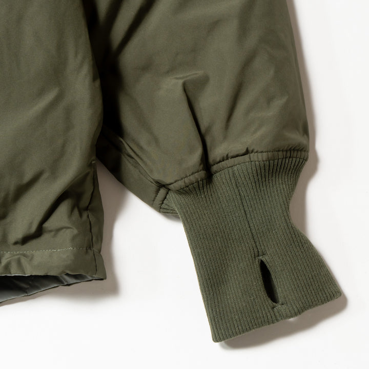 NYLON REVERSIBLE HOOD JACKET, KHAKIxGRAY