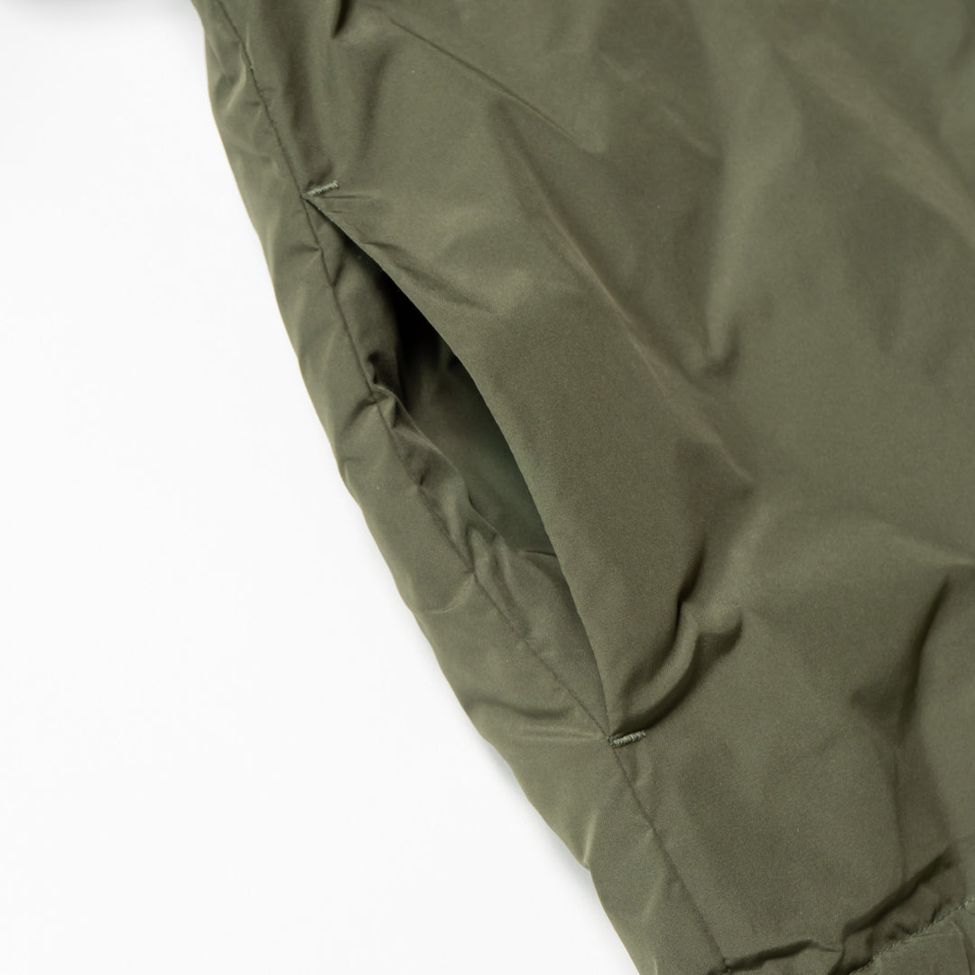 NYLON REVERSIBLE HOOD JACKET, KHAKIxGRAY