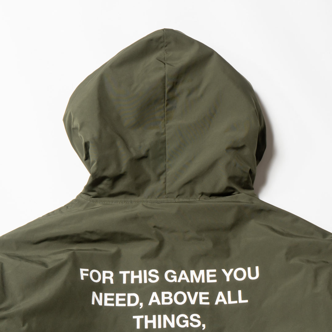 NYLON REVERSIBLE HOOD JACKET, KHAKIxGRAY