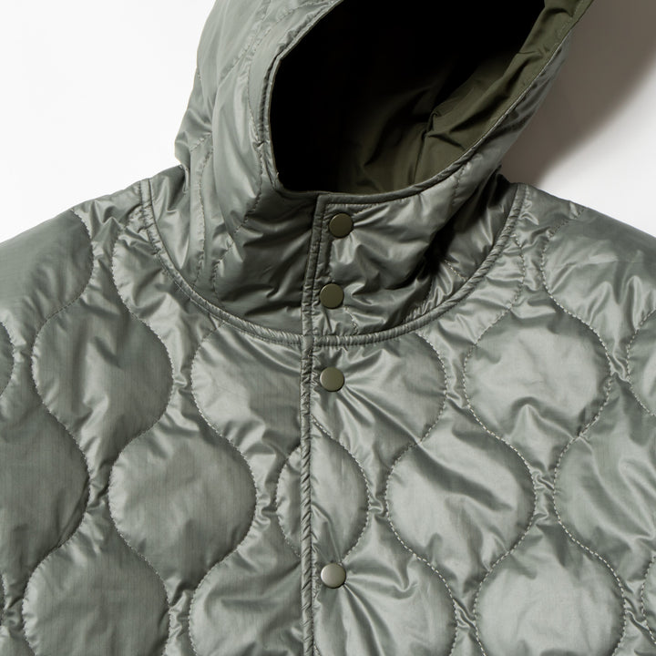 NYLON REVERSIBLE HOOD JACKET, KHAKIxGRAY