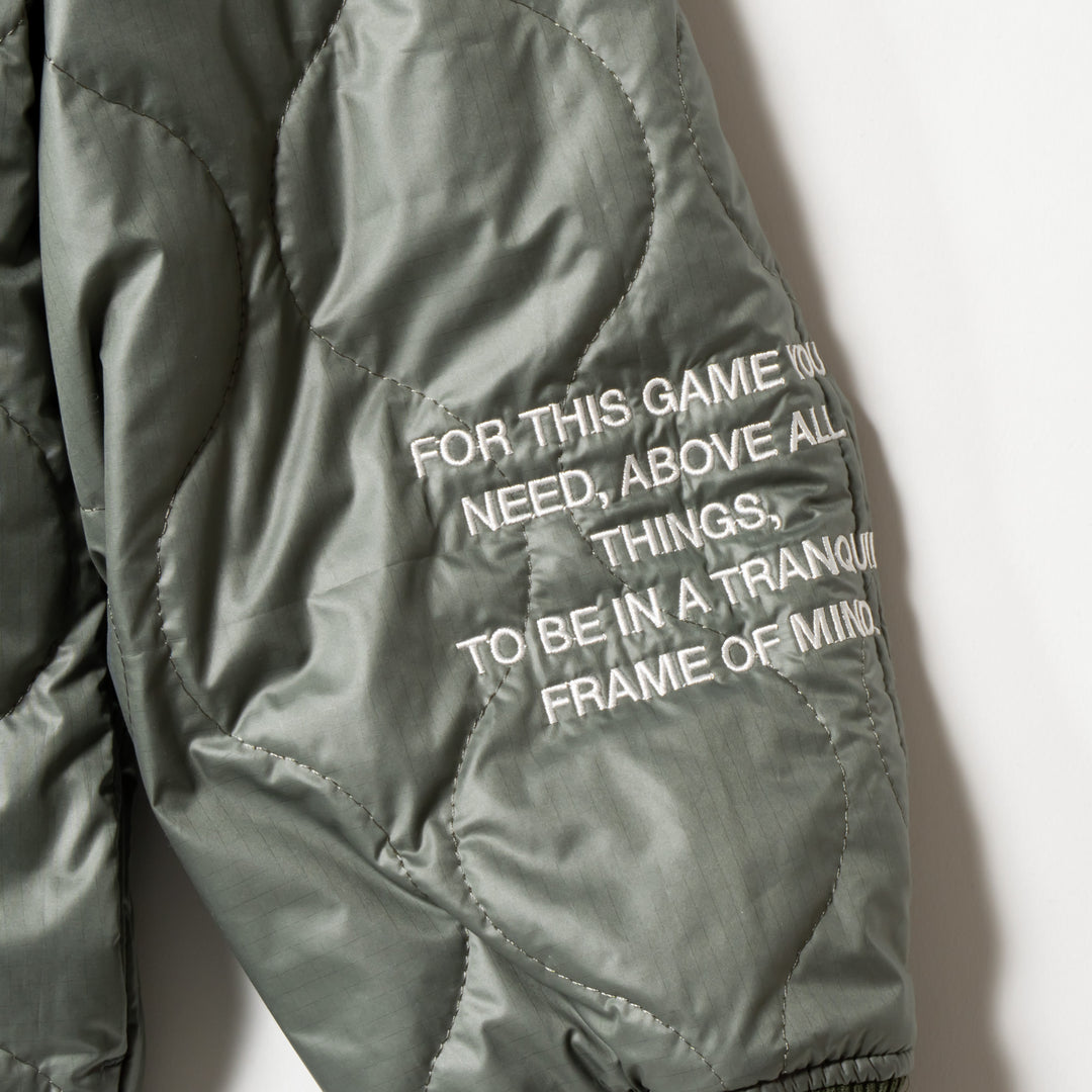 NYLON REVERSIBLE HOOD JACKET, KHAKIxGRAY
