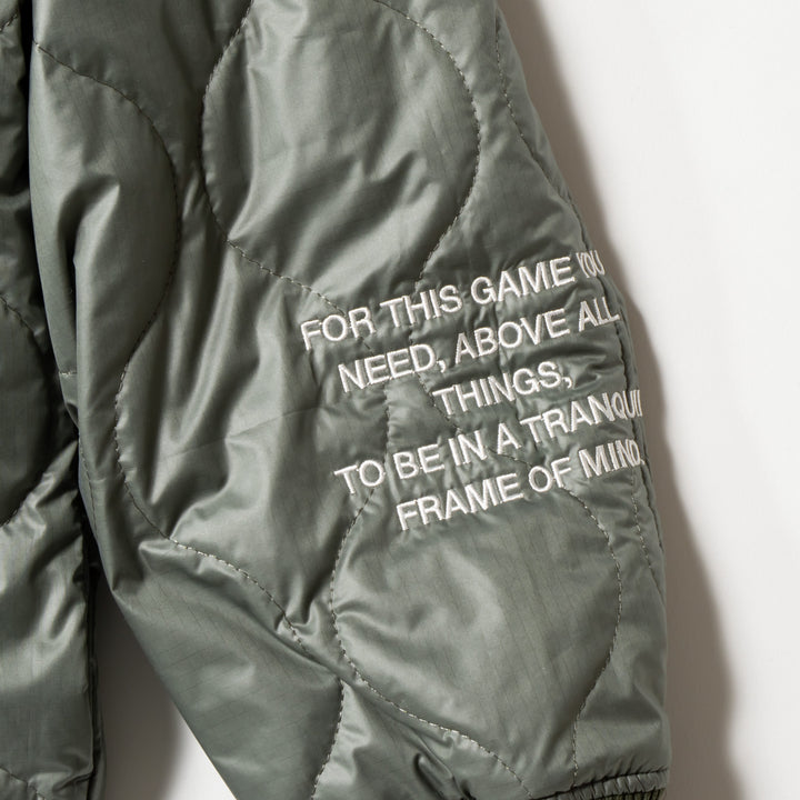 NYLON REVERSIBLE HOOD JACKET, KHAKIxGRAY