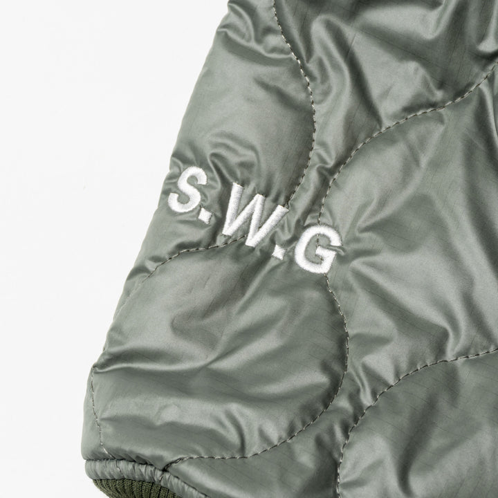 NYLON REVERSIBLE HOOD JACKET, KHAKIxGRAY