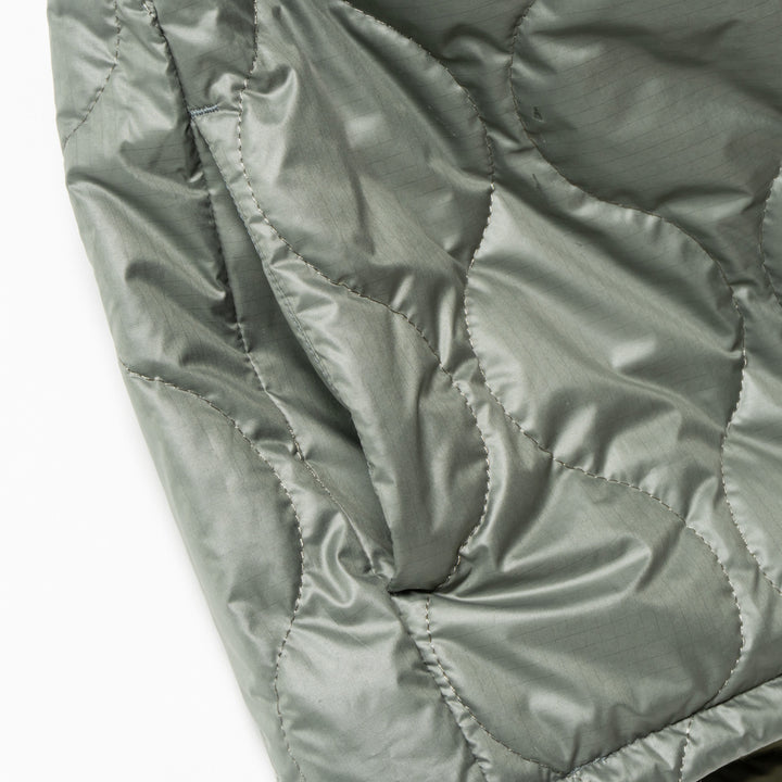 NYLON REVERSIBLE HOOD JACKET, KHAKIxGRAY