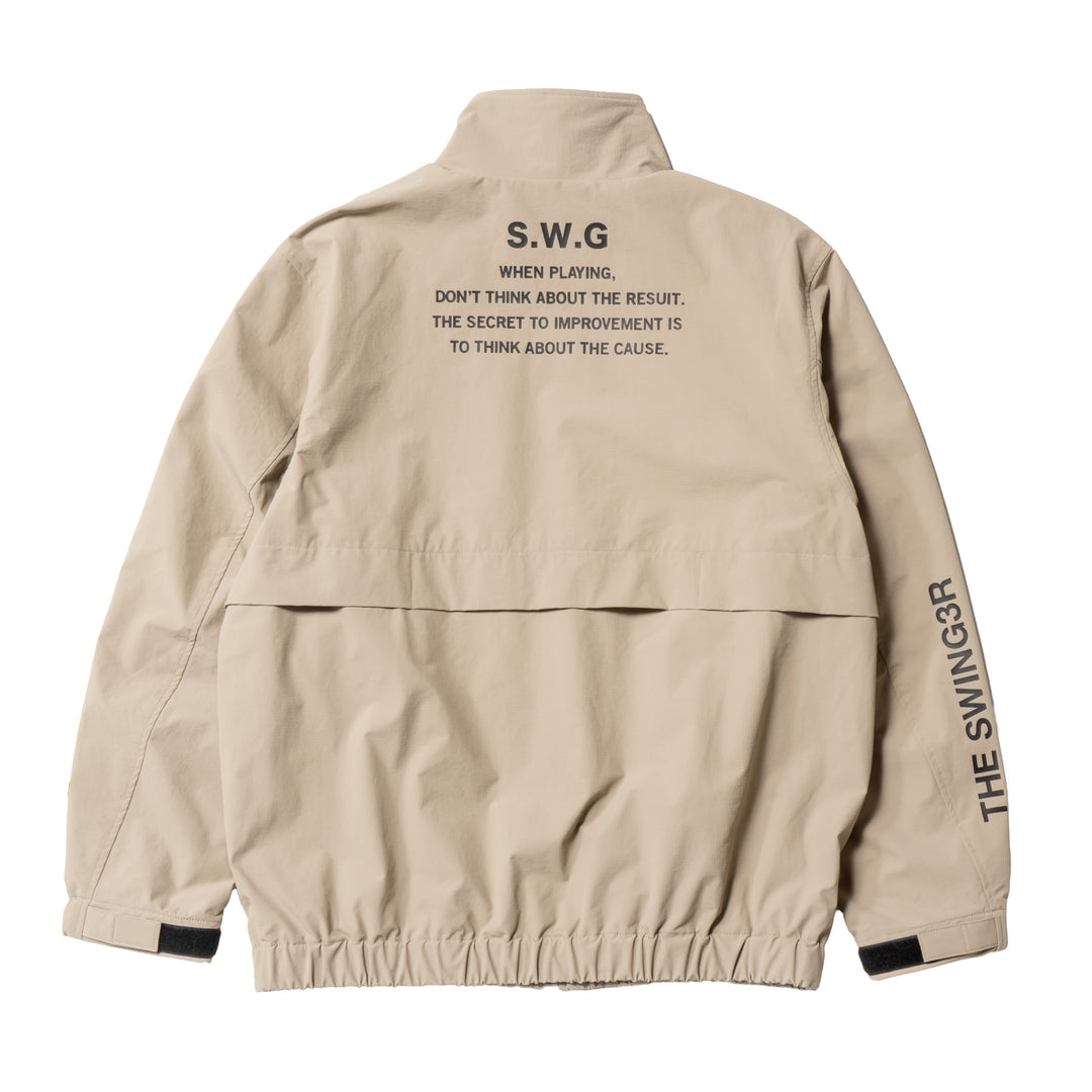 NYLON TRACK JACKET, BEIGE
