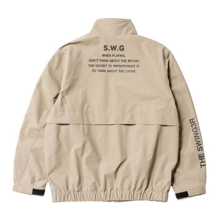 NYLON TRACK JACKET, BEIGE