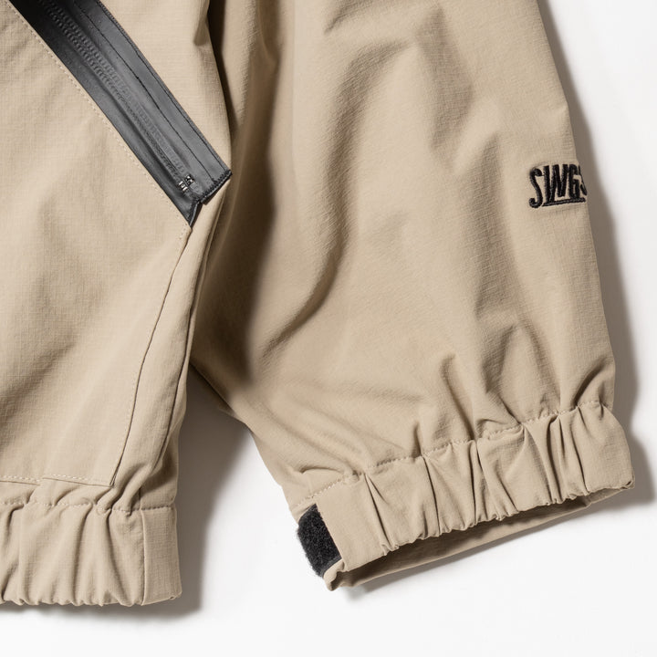 NYLON TRACK JACKET, BEIGE