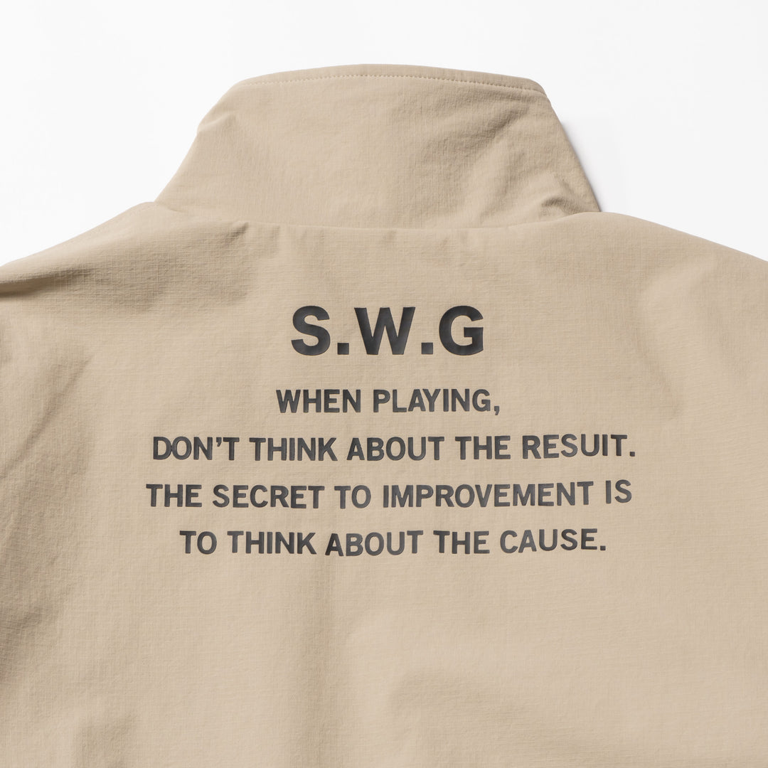 NYLON TRACK JACKET, BEIGE