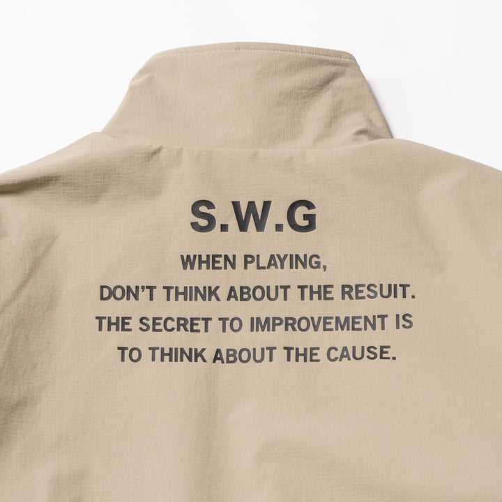 NYLON TRACK JACKET, BEIGE