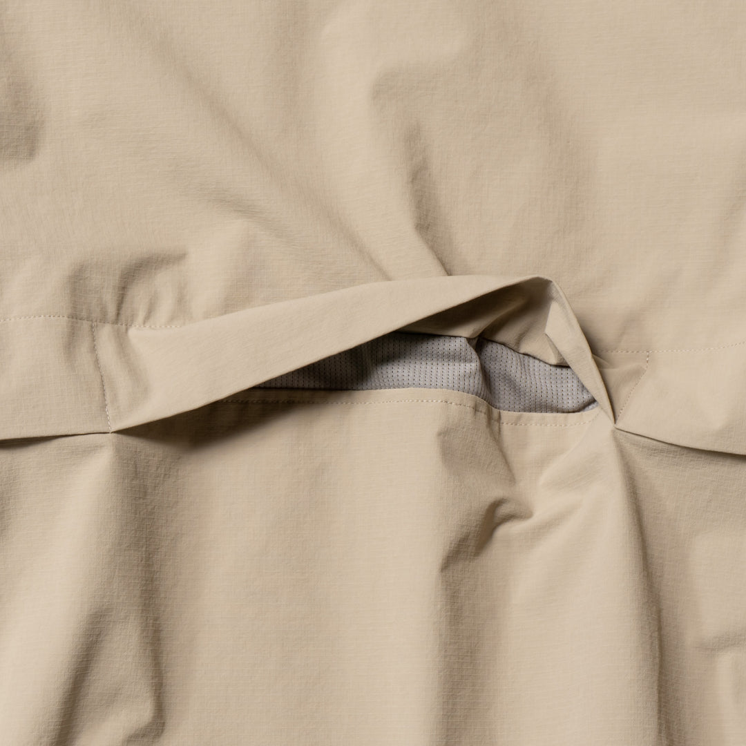 NYLON TRACK JACKET, BEIGE