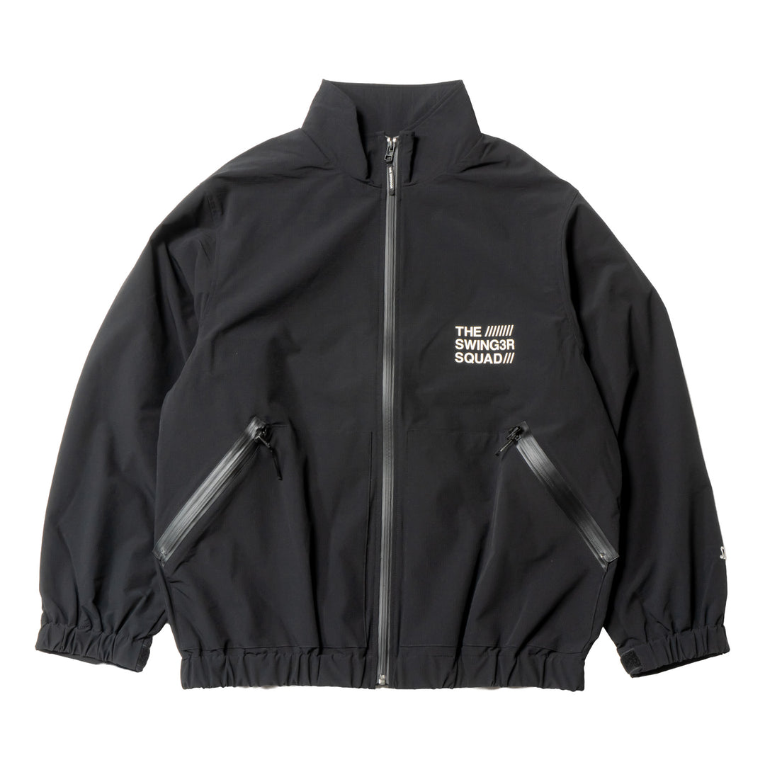 NYLON TRACK JACKET, BLACK