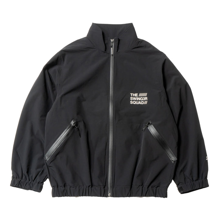 NYLON TRACK JACKET, BLACK