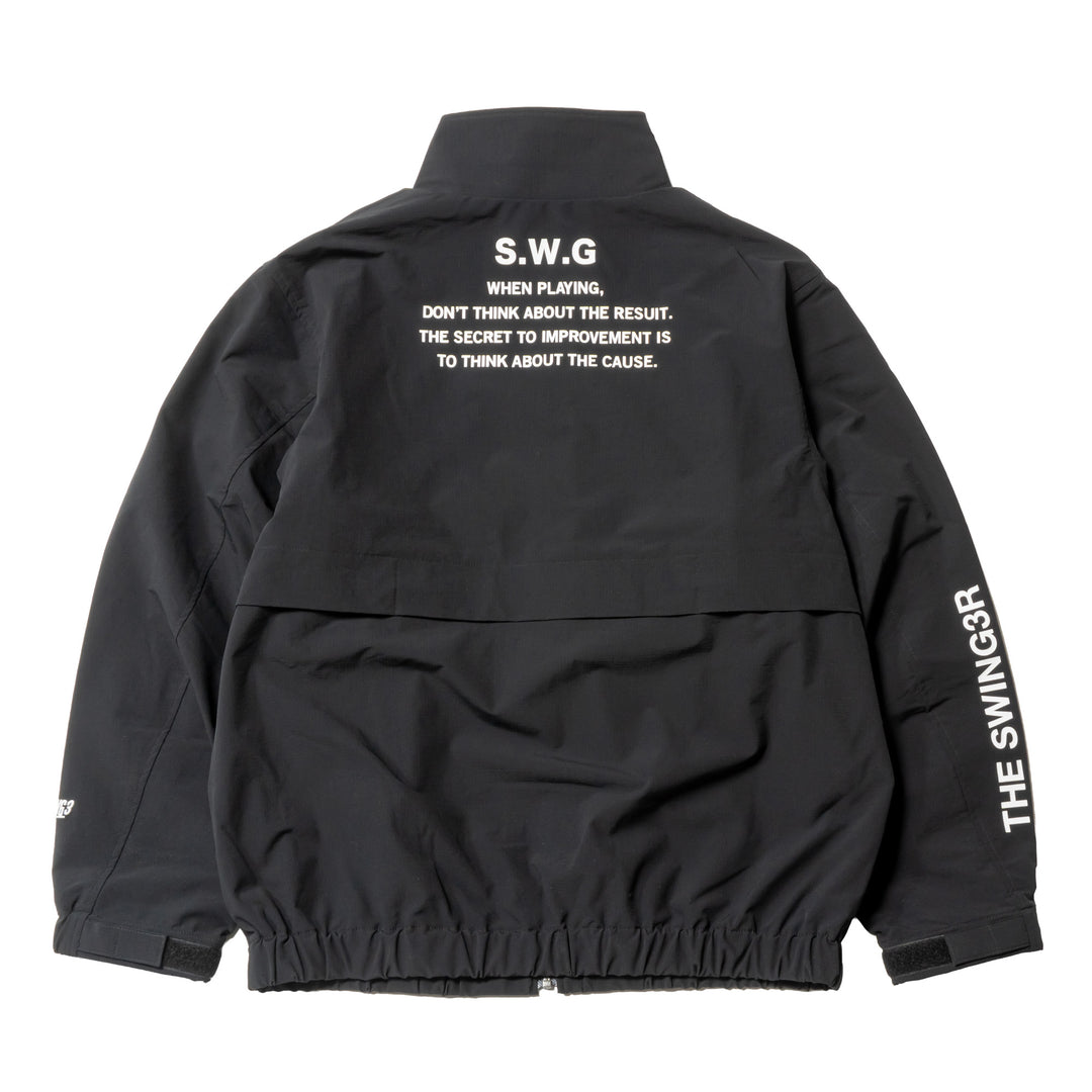 NYLON TRACK JACKET, BLACK