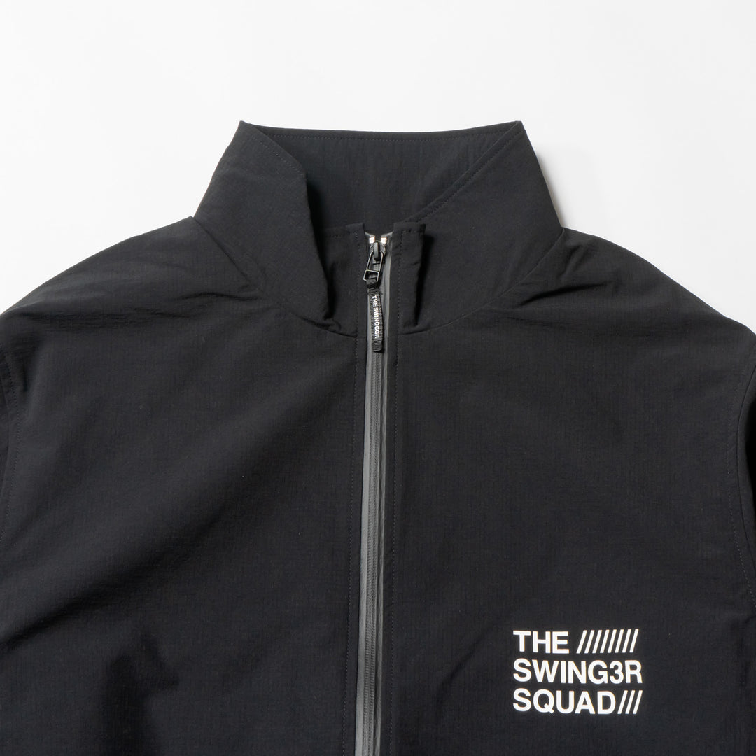 NYLON TRACK JACKET, BLACK