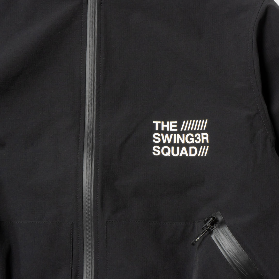 NYLON TRACK JACKET, BLACK