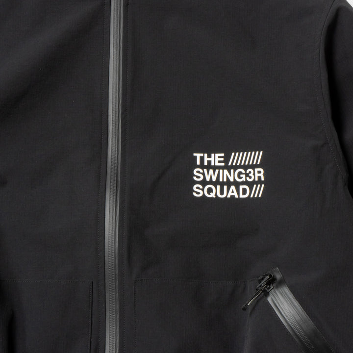 NYLON TRACK JACKET, BLACK