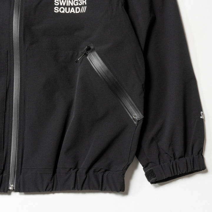 NYLON TRACK JACKET, BLACK