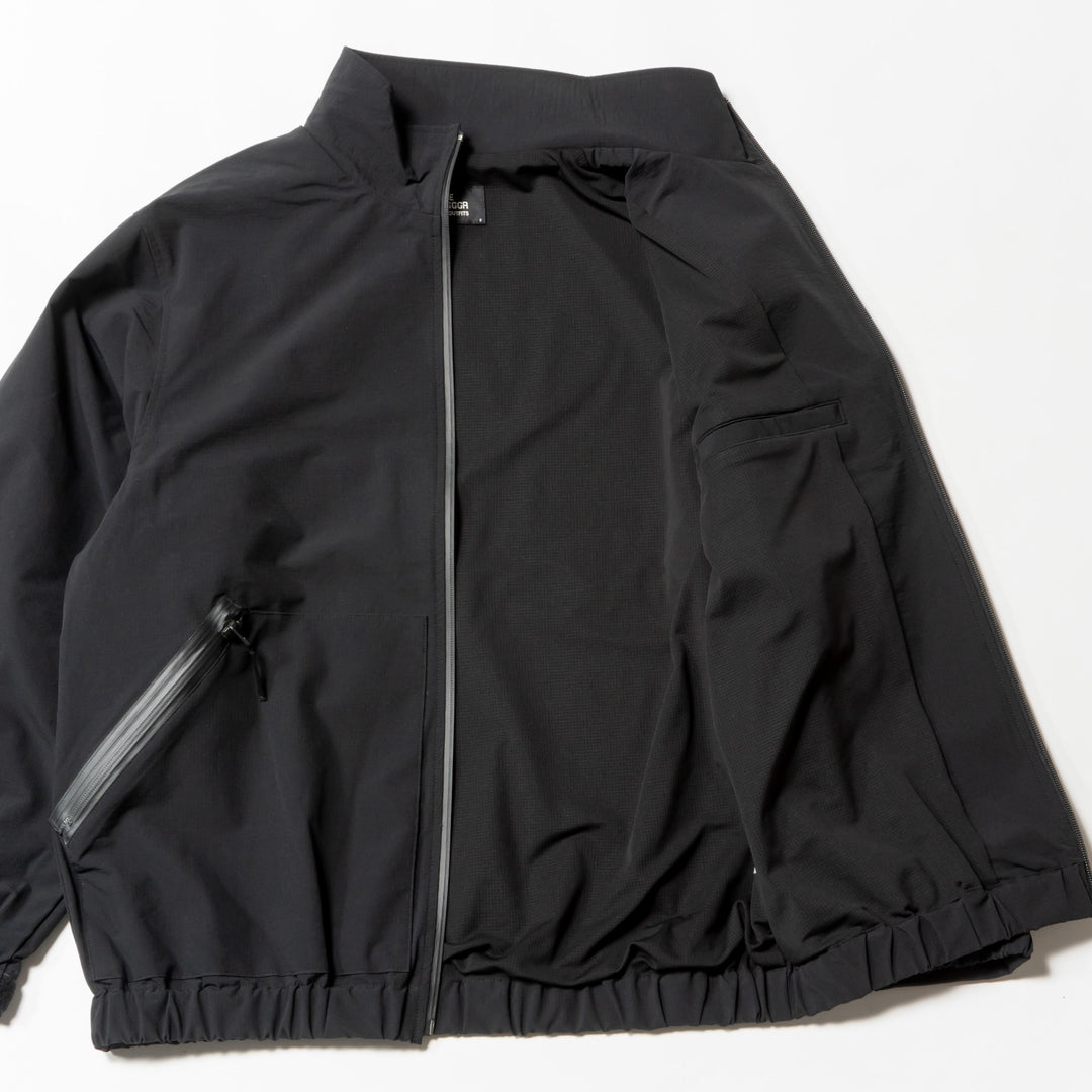 NYLON TRACK JACKET, BLACK