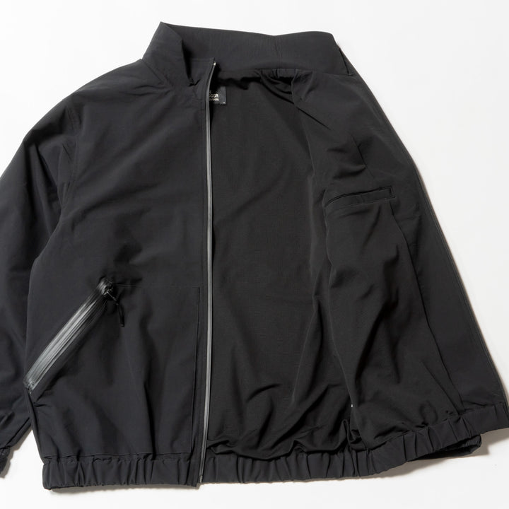 NYLON TRACK JACKET, BLACK