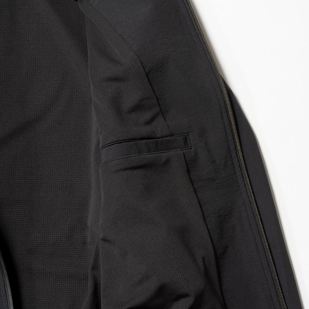 NYLON TRACK JACKET, BLACK