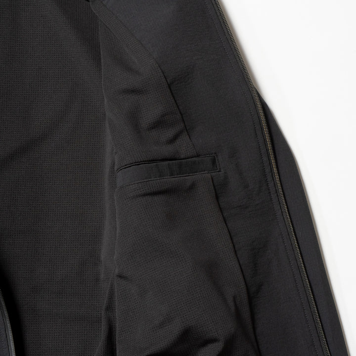 NYLON TRACK JACKET, BLACK