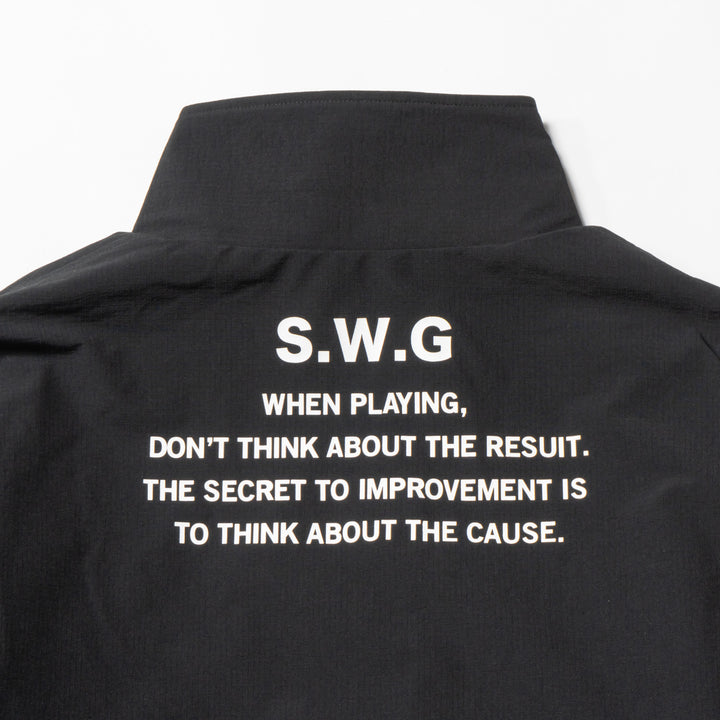 NYLON TRACK JACKET, BLACK
