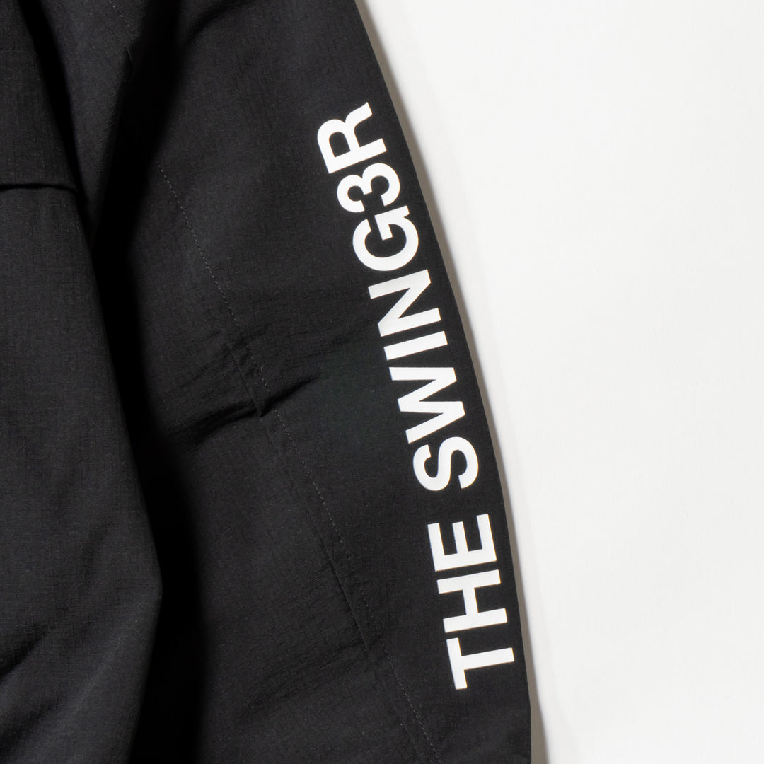 NYLON TRACK JACKET, BLACK
