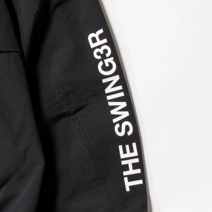 NYLON TRACK JACKET, BLACK