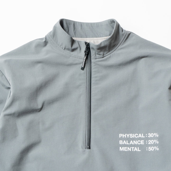 STRETCH NYLON STAND ZIP TOP, L.GRAY