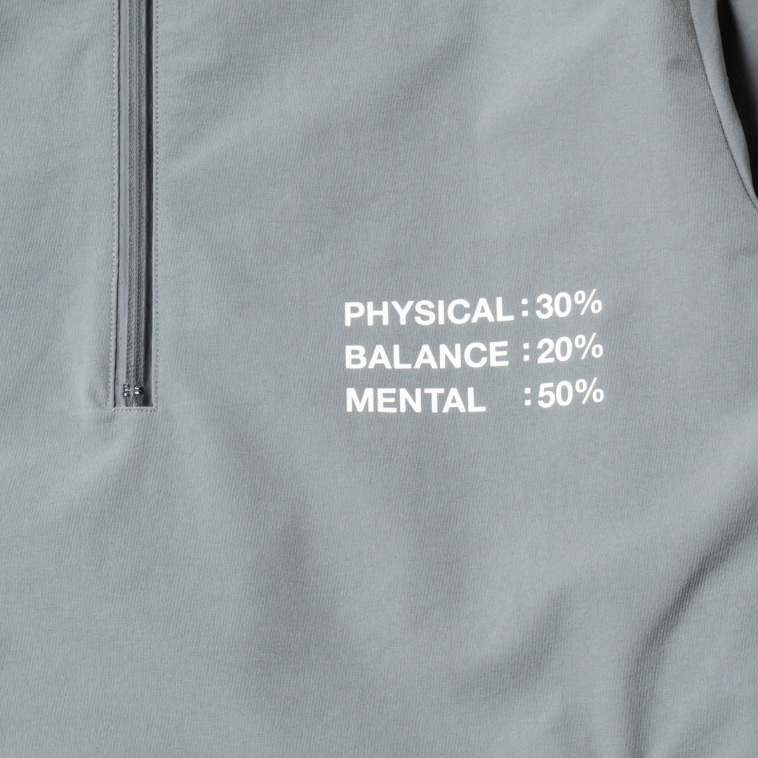 STRETCH NYLON STAND ZIP TOP, L.GRAY