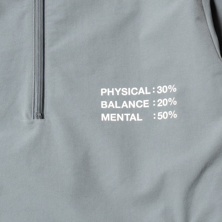 STRETCH NYLON STAND ZIP TOP, L.GRAY