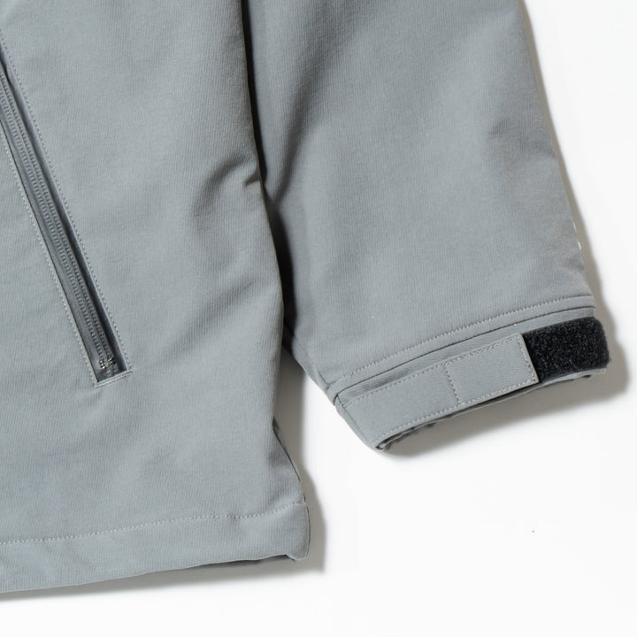 STRETCH NYLON STAND ZIP TOP, L.GRAY
