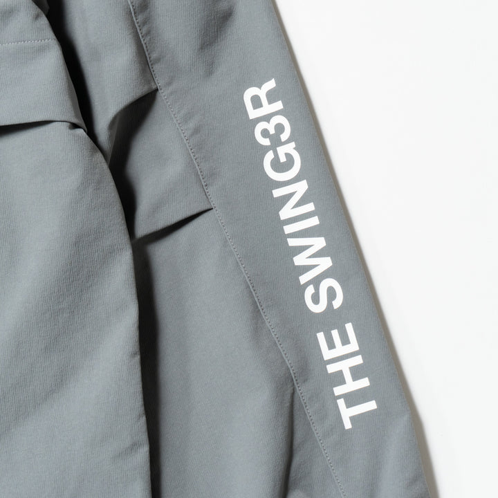 STRETCH NYLON STAND ZIP TOP, L.GRAY