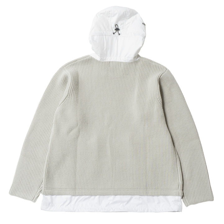 HYBRID HOOD KNIT, L.GRAY