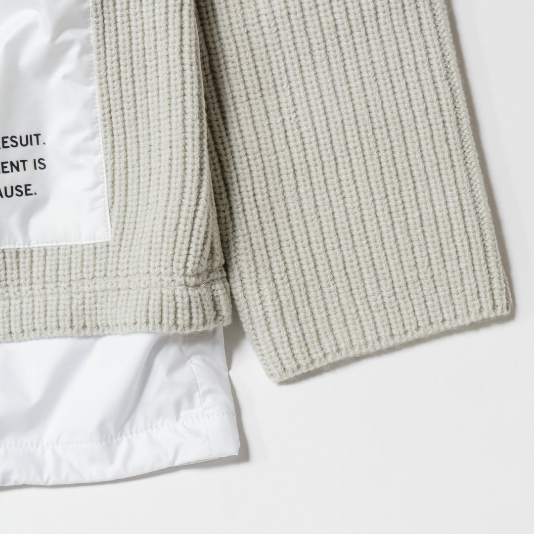 HYBRID HOOD KNIT, L.GRAY