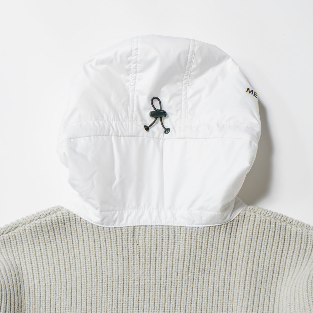HYBRID HOOD KNIT, L.GRAY