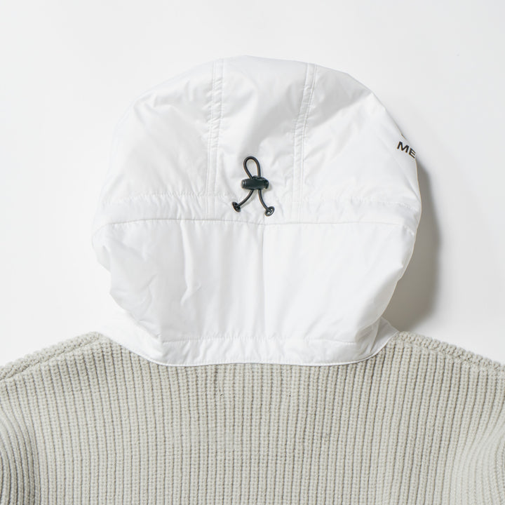 HYBRID HOOD KNIT, L.GRAY