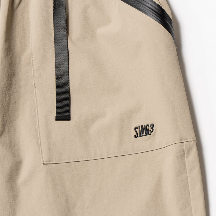 NYLON TRACK PANTS, BEIGE