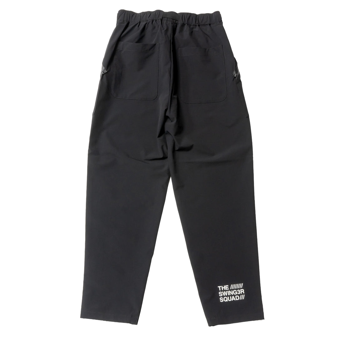 NYLON TRACK PANTS, BLACK