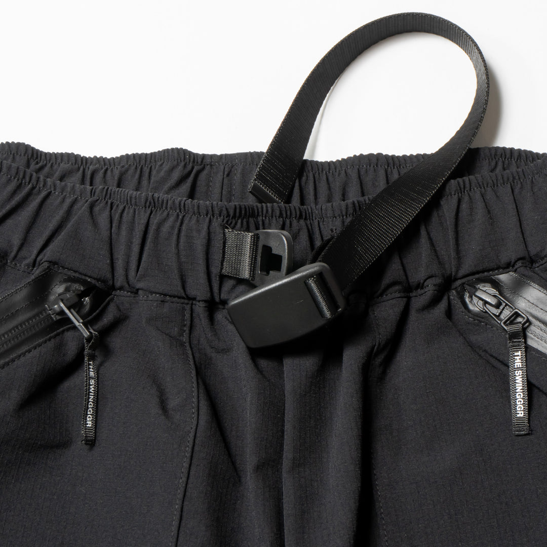 NYLON TRACK PANTS, BLACK