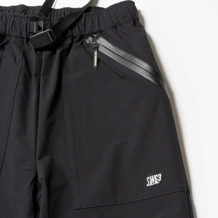 NYLON TRACK PANTS, BLACK