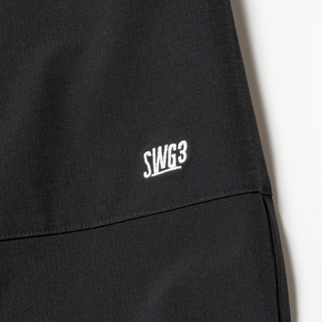 NYLON TRACK PANTS, BLACK