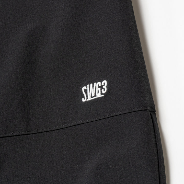 NYLON TRACK PANTS, BLACK